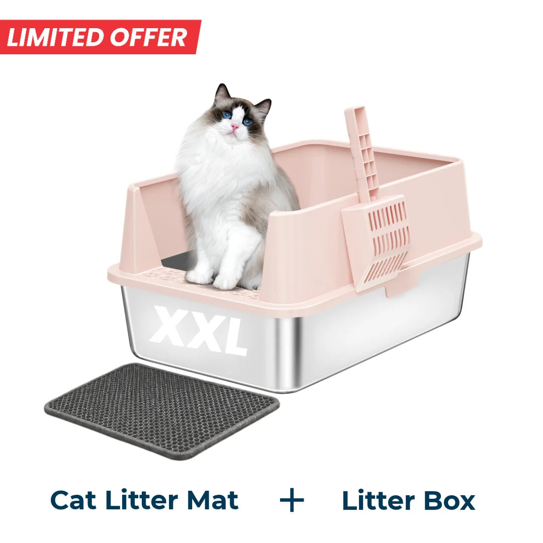 XXL 304 Stainless Steel Cat Litter Box