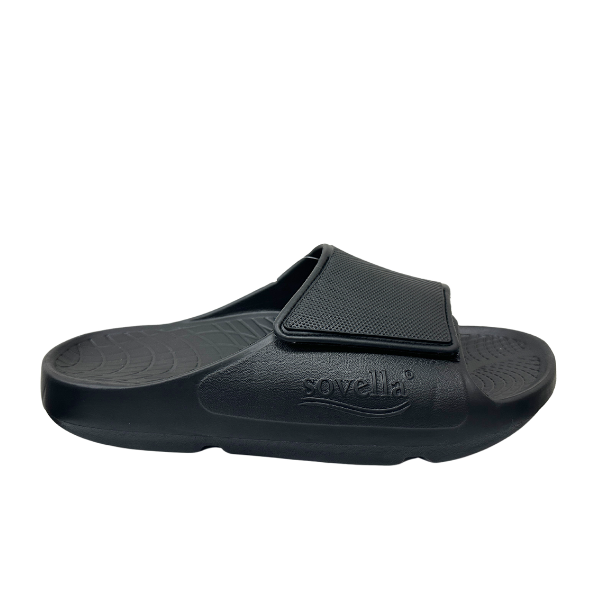 Sovella Active Comfort Sandals Men's Velcro Slide Black