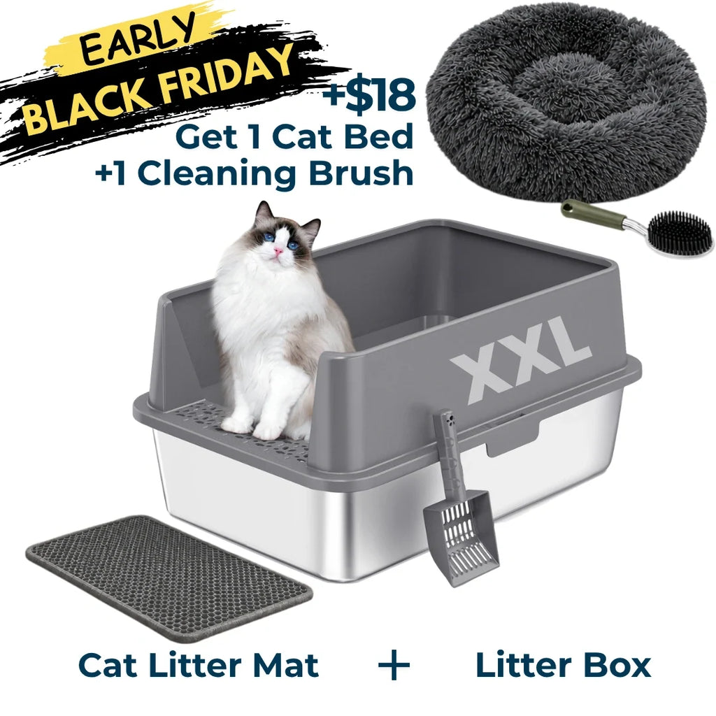 XXL 304 Stainless Steel Cat Litter Box