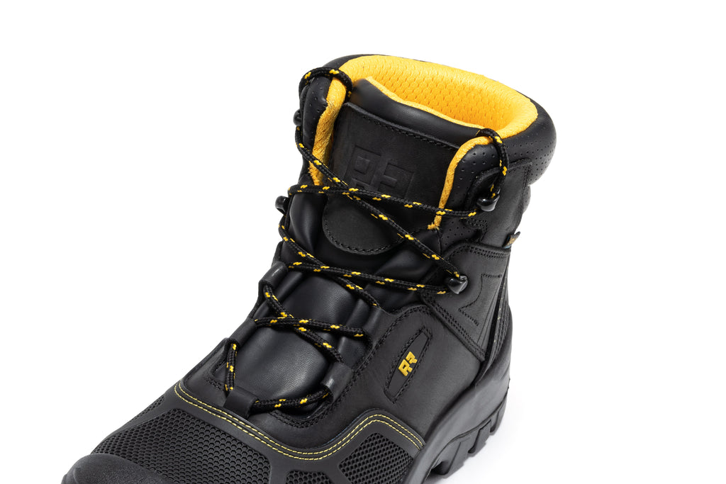 ROCKROOSTER Woodland Black 6 inch Waterproof Composite Toe Leather Work Boots AK663