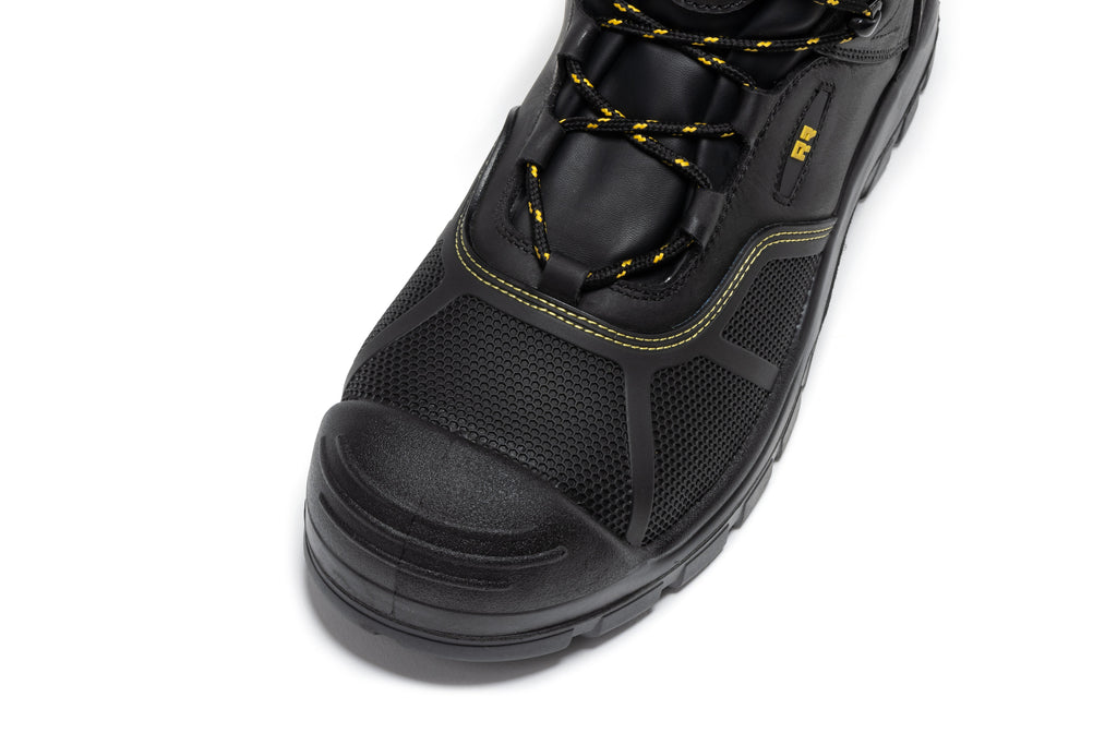 ROCKROOSTER Woodland Black 6 inch Waterproof Composite Toe Leather Work Boots AK663