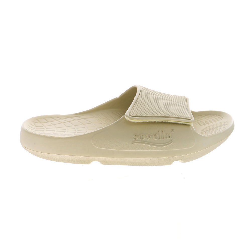 Sovella Active Comfort Sandals Men's Velcro Slide Bone