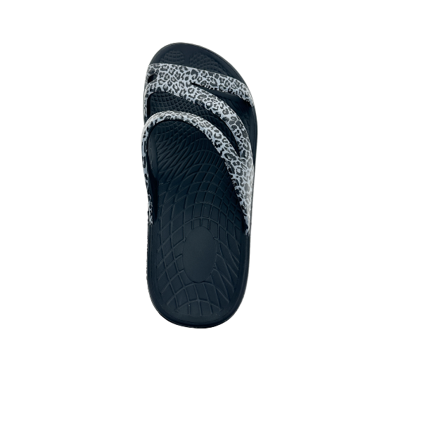 Sovella Active Comfort Sandals Women's Slide Black/Leopard