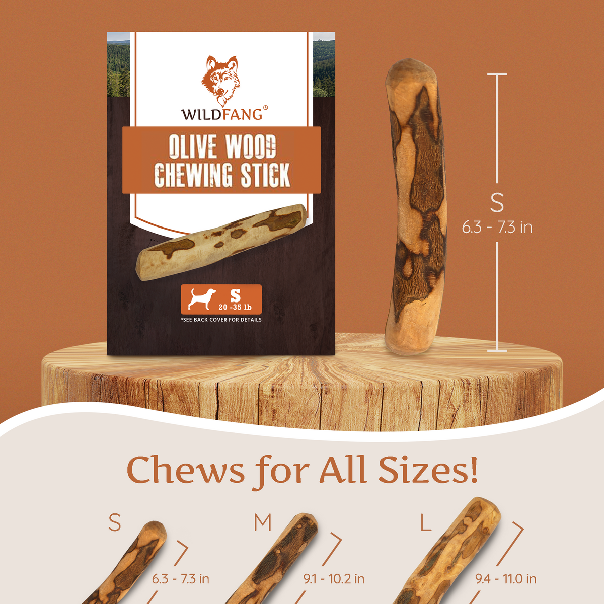 Olive Wood Dog Chew – Natural Chew Stick with Olive Oil
