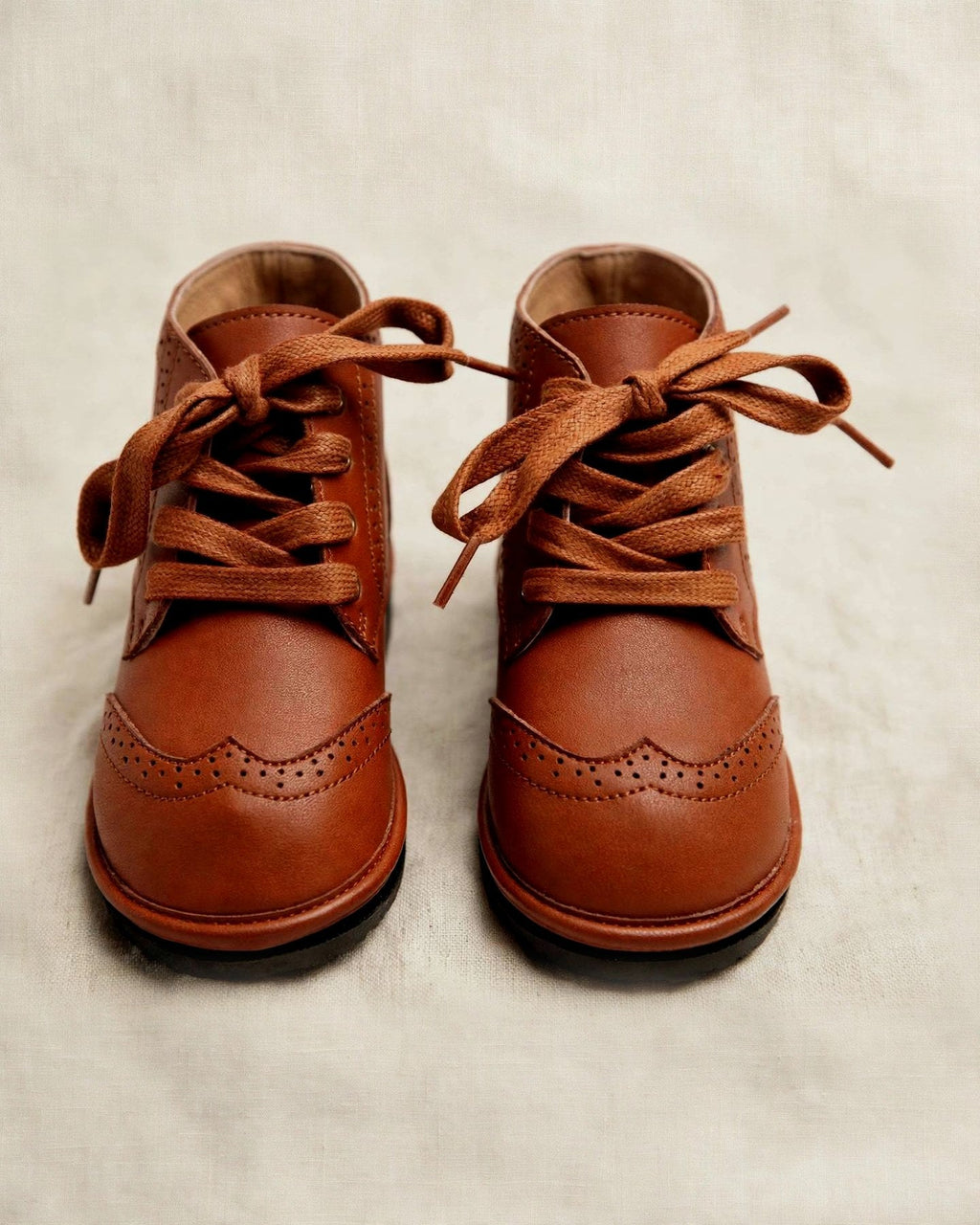 Waterproof Hand-Stitched Kids’ Boots with Flexible Sole |Chestnut