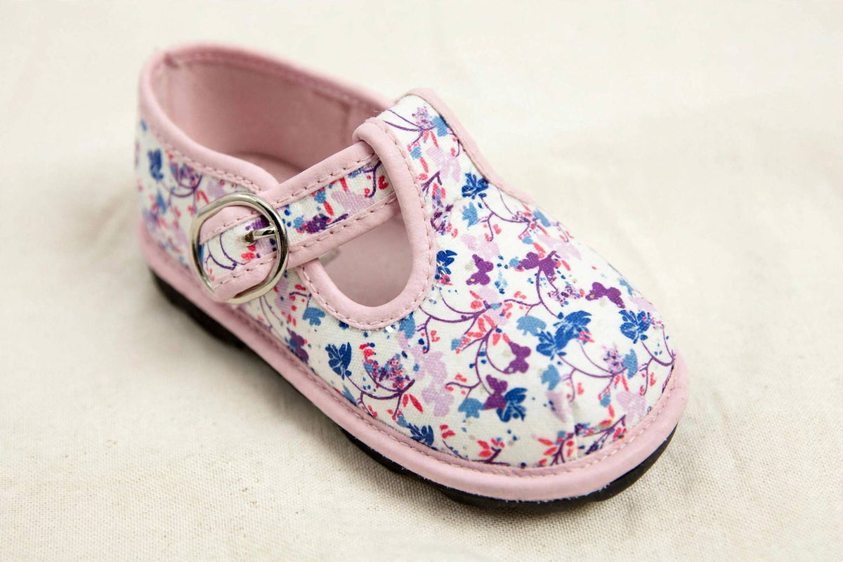 Kids Floral Mary Janes – Breathable Flower Pattern Toddler Dress Shoes