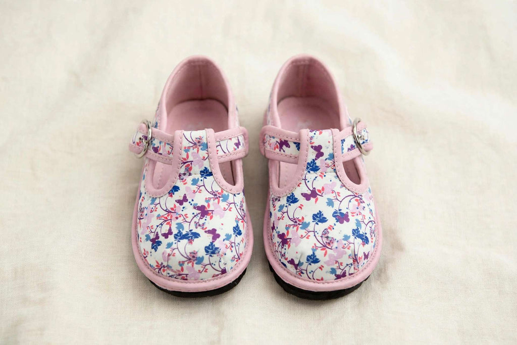 Kids Floral Mary Janes – Breathable Flower Pattern Toddler Dress Shoes